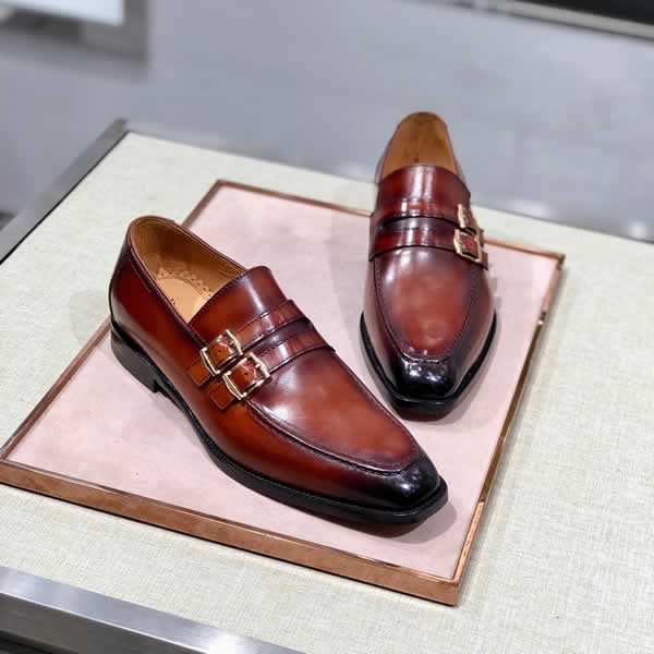 Berluti Brown Shoes Men Driving Handmade Genuine Leather Men Casual Shoes Fashion Designer Men Leather Shoes